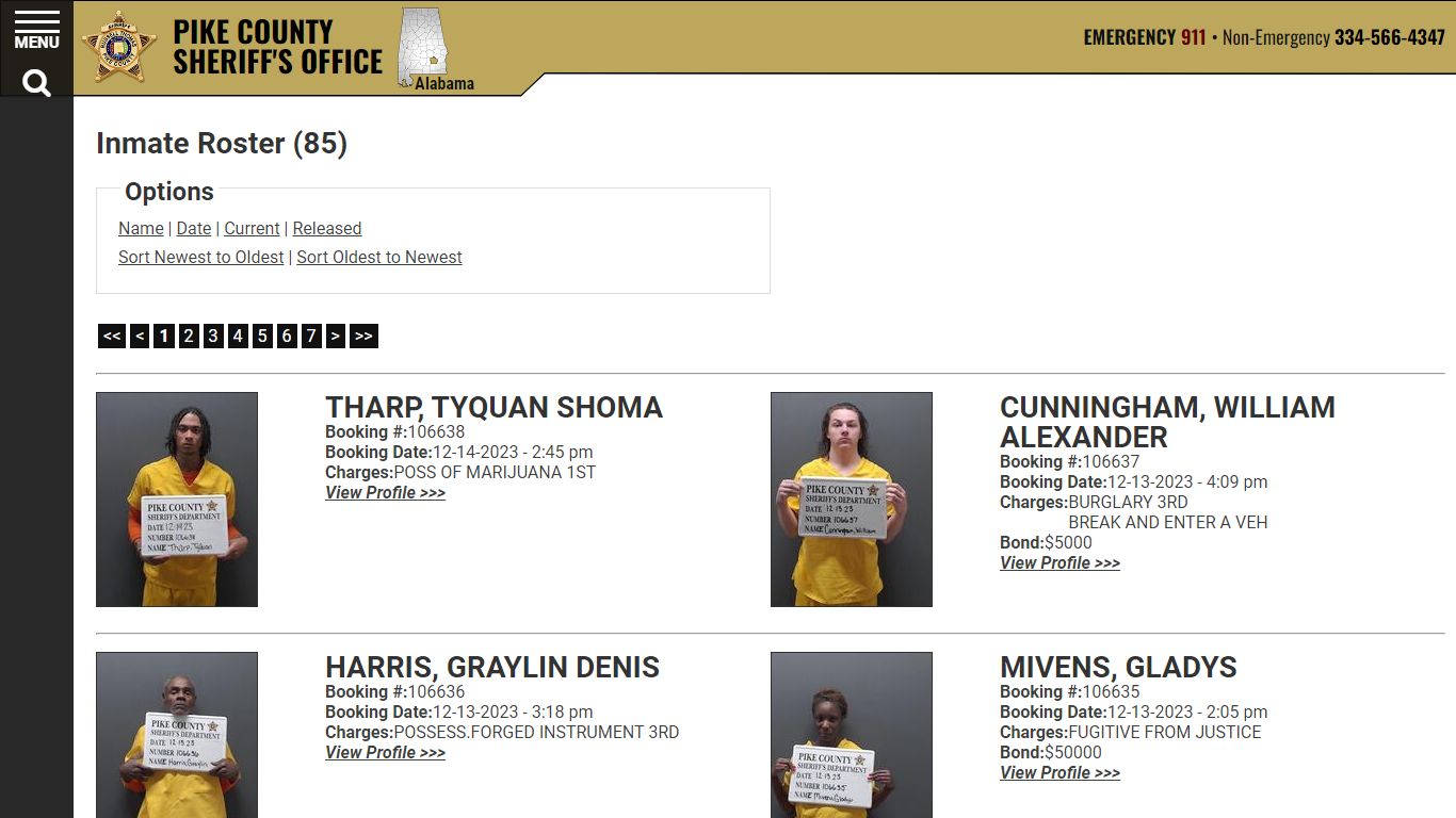 Inmate Roster - Current Inmates Booking Date Descending - Pike County ...