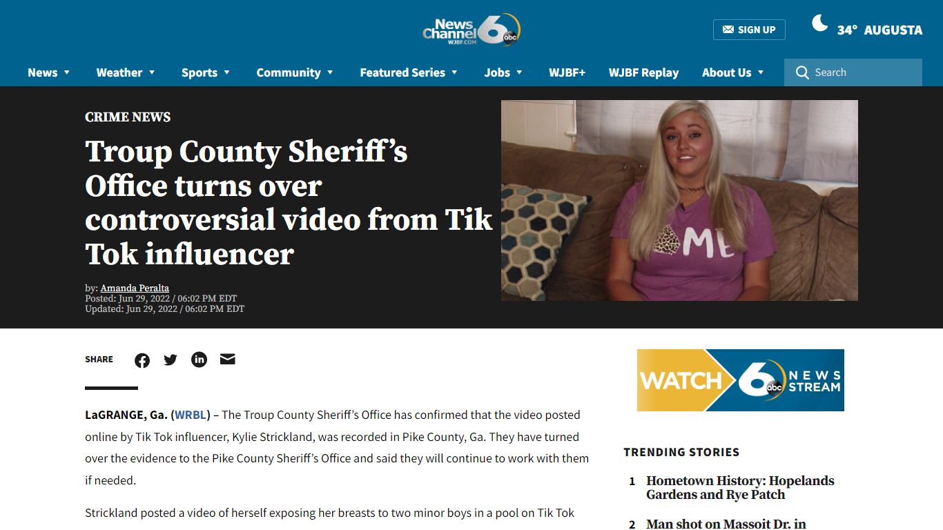 Troup County Sheriff’s Office turns over controversial video ... - WJBF